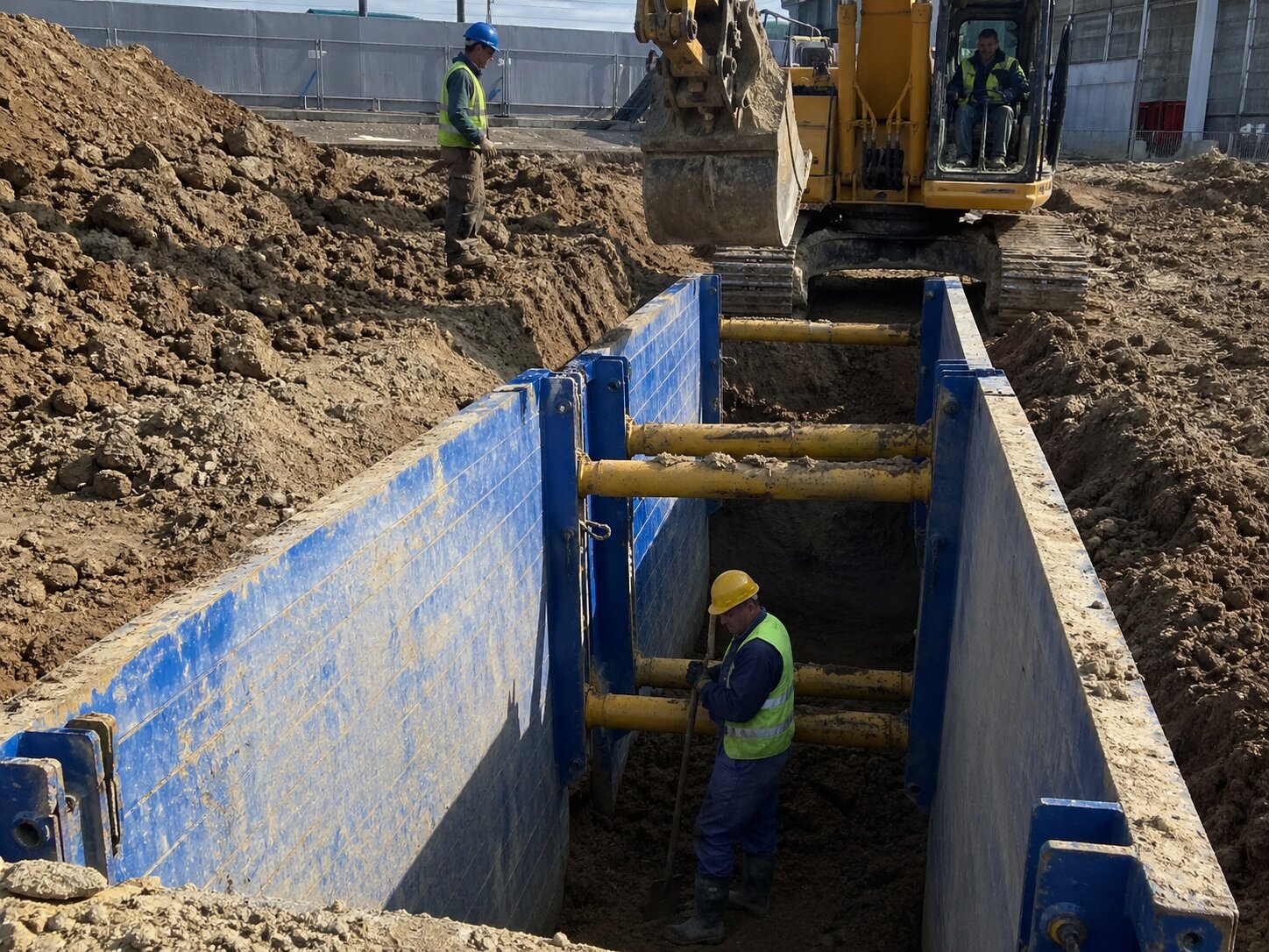 Sprijiniri de maluri pentru excavații și șanțuri